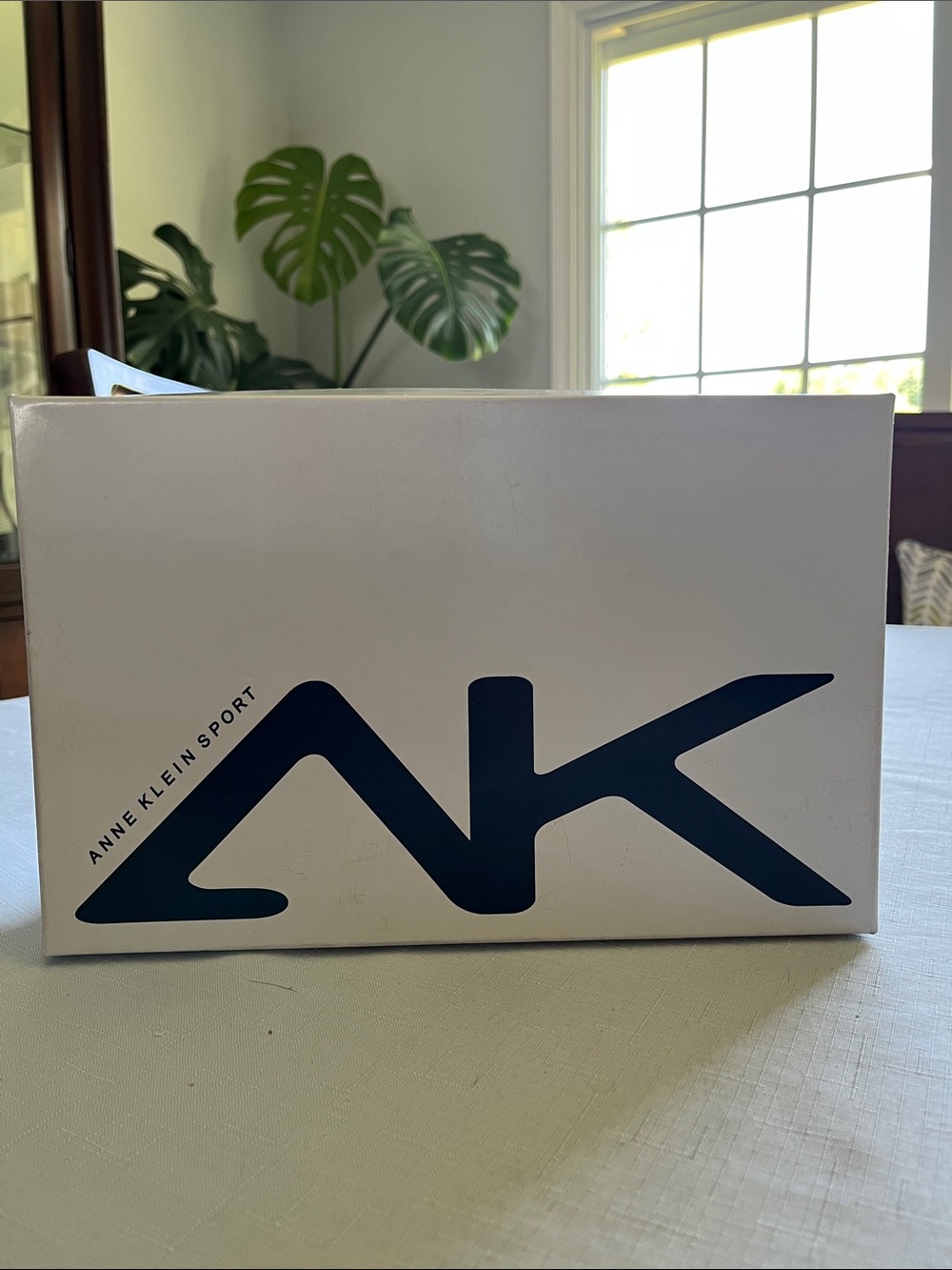 Anne Klein Sport White Empty Shoe Box with Navy AK Logo